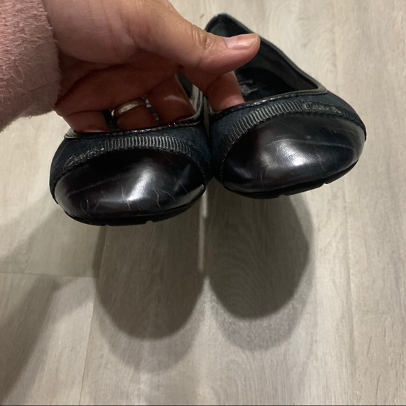 Coach Gray Blueish Metallic Round Toe Flats 5 1/2 - Picture 8 of 11
